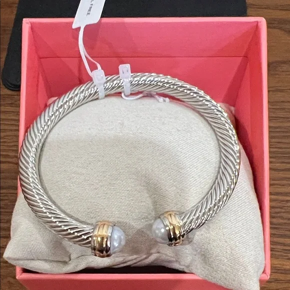 House of Harlow 1960 | Two-Tone Rope Bracelet w/Faux Pearl Accents - Picture 5 of 10